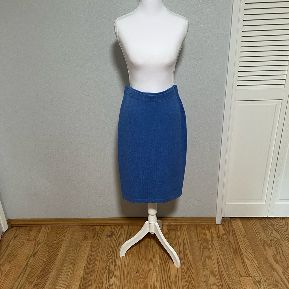 St. John collection in Sky Blue, includes suit jacket, dress, skirt, and pants. - Picture 7 of 10